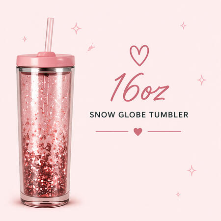 16 oz clear plastic Tumbler